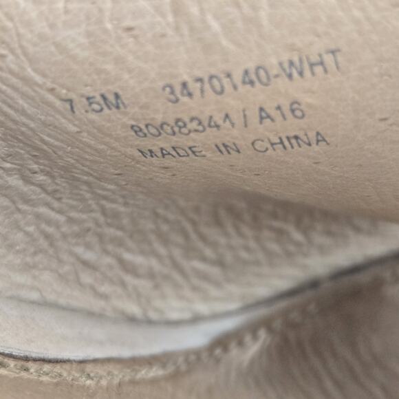 Frye Karissa Heeled Mules Womens 7.5 M Ivory Leather Chunky High Heel Peep Toe - Picture 11 of 14